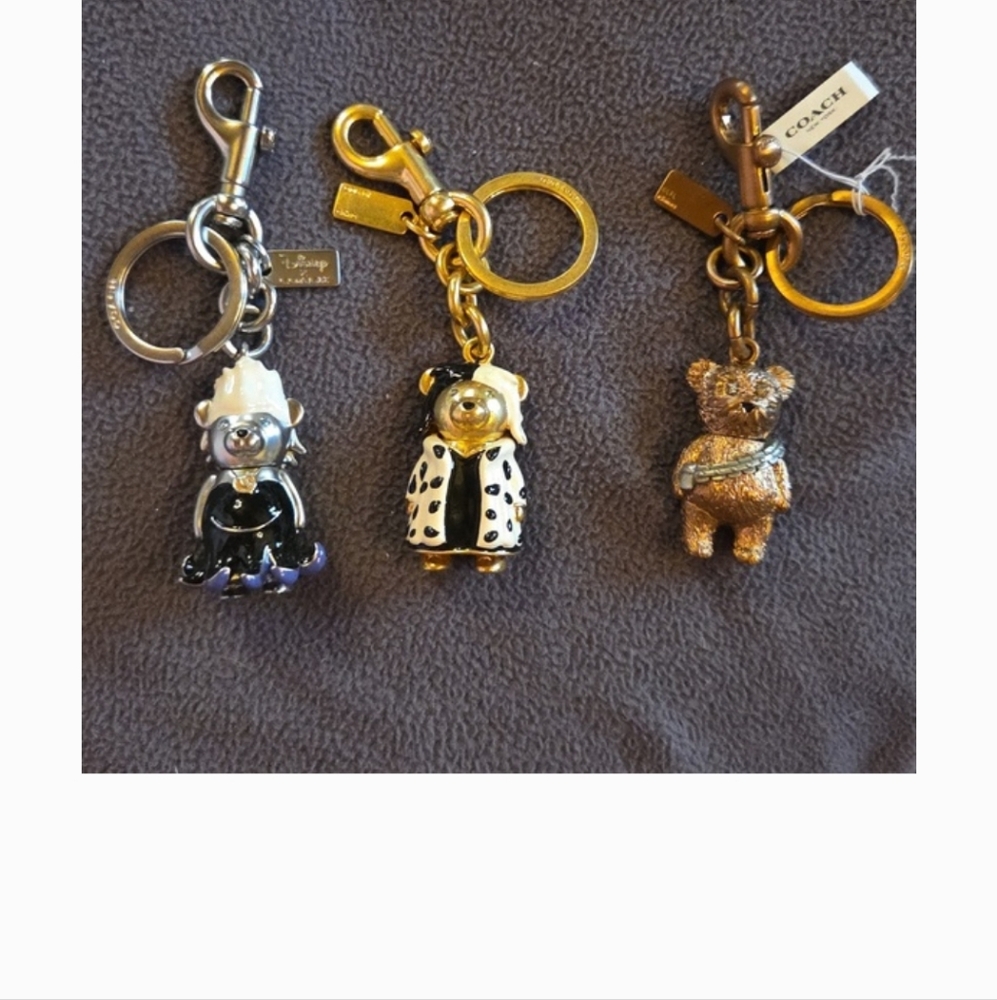 Coach Bear: Chewbacca- Ursella or Cruella Keychains **SOLD SEPERATELY or BUNDLE